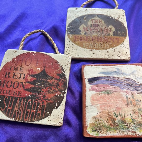 📌Asian Wall Decoration Tiles Hotel The Red Moon House Shanghai & New Delhi etc - Picture 1 of 14